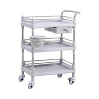 Laboratoriumwagen - 3 legborden elk 54 x 38 x 14 cm - 1 lade - 30 kg