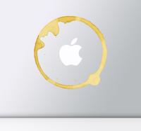 Sticker voor Macbook koffie vlek