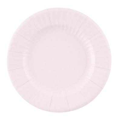 Feestbordjes/gebaksbordjes - 8x - lavendel paars - rond - papier/karton - 21cm