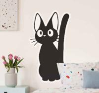 Muursticker Anime zwarte kat