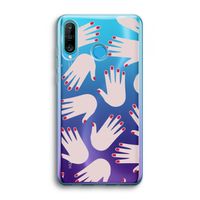 Hands pink: Huawei P30 Lite Transparant Hoesje