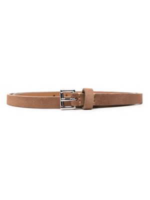 D4.0 ceinture en cuir à design double - Marron