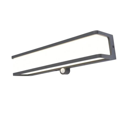 Buitenlamp voordeur solar breed &apos;Doblo&apos; led 4000k zonne energie 35 cm