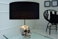 Extravagante tafellamp SKULL 44cm zwarte schedel tafellamp - 38320 - thumbnail