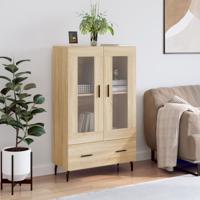Hoge kast 69,5x31x115 cm bewerkt hout sonoma eikenkleurig
