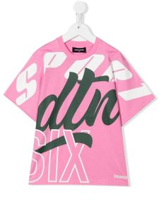 DSQUARED2 KIDS t-shirt à texte imprimé - Rose