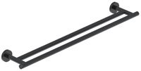 IVY Bond dubbel wandhanddoekrek 60 cm, zwart chroom PVD