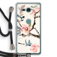 Japanse bloemen: Sony Xperia XZ2 Compact Transparant Hoesje met koord