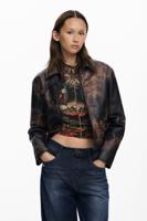 Tie-dye jas - BROWN - XL