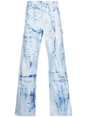 Heron Preston jean à effet usé - Bleu