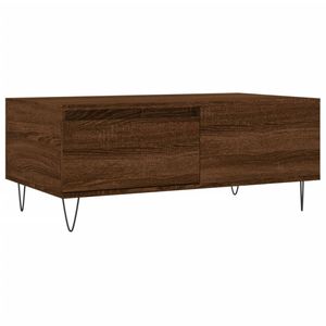 vidaXL Salontafel 90x50x36,5 cm bewerkt hout bruin eikenkleur