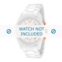 Armani horlogeband AR1416 Keramiek Wit 22mm