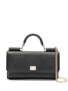 Dolce & Gabbana pochette en cuir à motif embossé - Noir