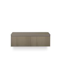 Frozen 3d Badmeubelset 140 cm - Greeplijst in kleur - Incl. Bovenblad Olive