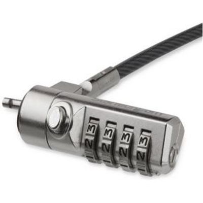 StarTech.com LTLOCK4D kabelslot Zwart, Zilver 2 m