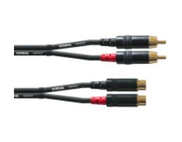 Cordial CFU3CE Intro verlengkabel 2x RCA male - 2x RCA female 3m