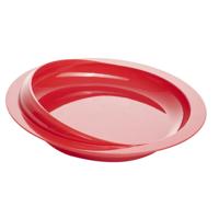 Bord met hoge rand en zuignap | Kies uw kleur : Rood