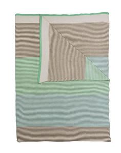 Pip Studio Pip Studio Blockstripe Throw - Light Green 130x170 cm