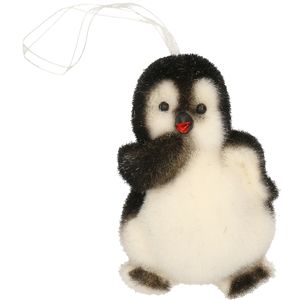 1x Kersthanger figuurtje pinguin 9 cm   -