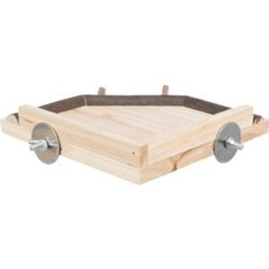 Trixie landingsplaats met zitstokken hout naturel (19X19 CM)