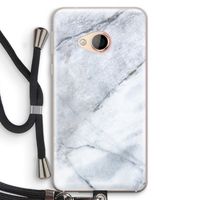 Witte marmer: HTC U Play Transparant Hoesje met koord