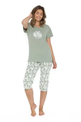 Cocodream dames shortama - Capri pyjama katoen - Flower