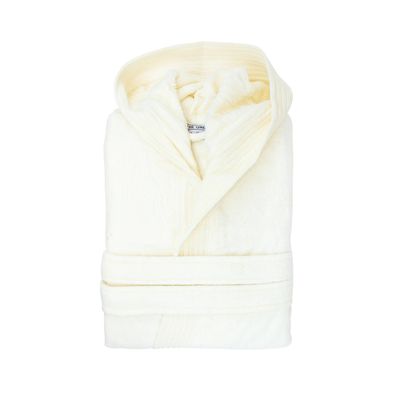 The One Towelling Velourbadjas Met Capuchon 2xl/3xl Ivoor