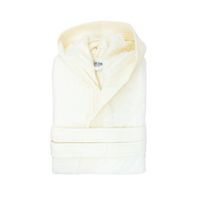 The One Towelling Velourbadjas Met Capuchon 2xl/3xl Ivoor - thumbnail