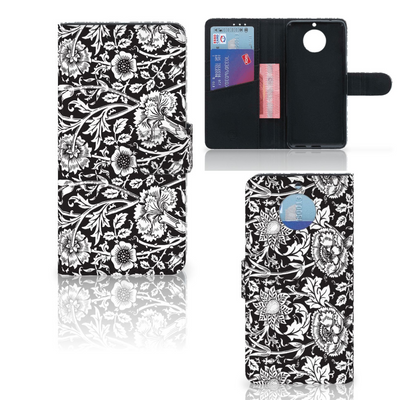 Moto G5S Hoesje Black Flowers Moto G5S Hoesje Black Flowers