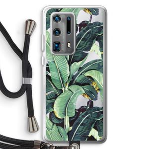 Bananenbladeren: Huawei P40 Pro Plus Transparant Hoesje met koord
