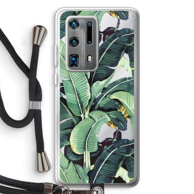Bananenbladeren: Huawei P40 Pro Plus Transparant Hoesje met koord