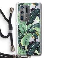 Bananenbladeren: Huawei P40 Pro Plus Transparant Hoesje met koord