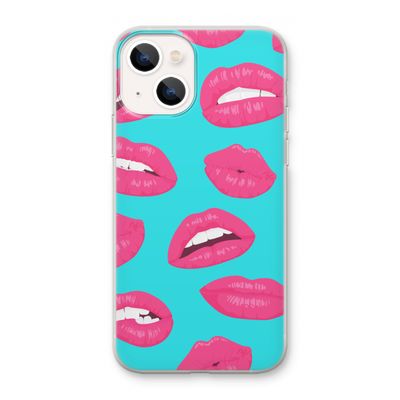 Bite my lip: iPhone 13 mini Transparant Hoesje