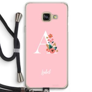 Pink Bouquet: Samsung Galaxy A3 (2016) Transparant Hoesje met koord