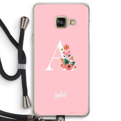 Pink Bouquet: Samsung Galaxy A3 (2016) Transparant Hoesje met koord