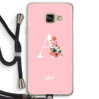 Pink Bouquet: Samsung Galaxy A3 (2016) Transparant Hoesje met koord