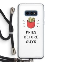 Fries before guys: Samsung Galaxy S10e Transparant Hoesje met koord