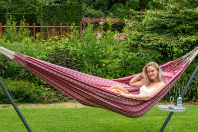 Hangmat met Standaard Tweepersoons 'Easy & Premium' Cherry - Paars - Colombiaanse - 150 kg - Tropilex