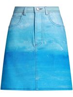 Marni jupe évasée à motif tie-dye - Bleu