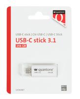 Usb stick 3.1 quantore usb-c 256gb zilver