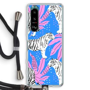 Tijger: Sony Xperia 5 III Transparant Hoesje met koord