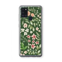 Botanical green sweet flower heaven: Samsung Galaxy A21s Transparant Hoesje
