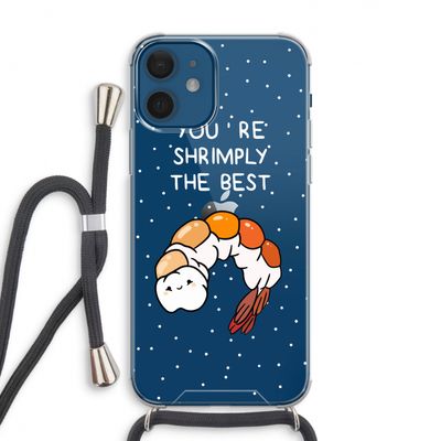 You're Shrimply The Best: iPhone 12 Transparant Hoesje met koord