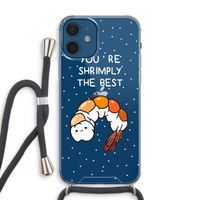 You're Shrimply The Best: iPhone 12 Transparant Hoesje met koord