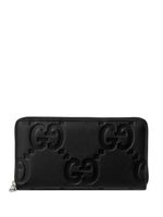 Gucci portefeuille en cuir à motif Jumbo GG - Noir