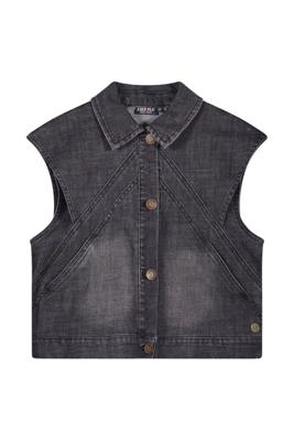 Like Flo Meisjes jeans gilet - Doris - Zwart
