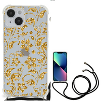 iPhone 14 Case Gouden Bloemen - thumbnail