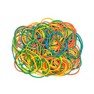 Elastiekjes - 1x zak 50 gram - gekleurd - hobby - kantoor - elastiek