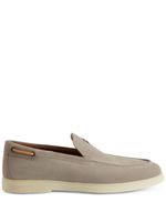 Giuseppe Zanotti Maui logo-plaque suede loafers - Tons neutres