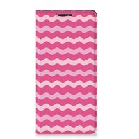 Motorola Edge 20 Pro Hoesje met Magneet Waves Pink